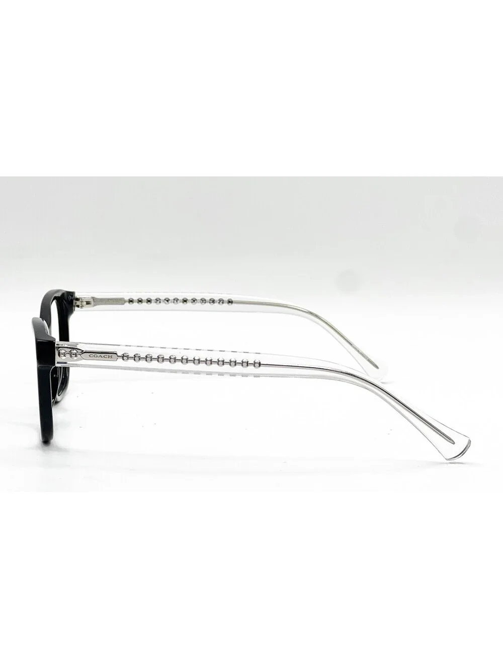 Coach HC 6072 5327 Black Glitter Crystal Cat Eye Eyeglass Frames 52-17-135